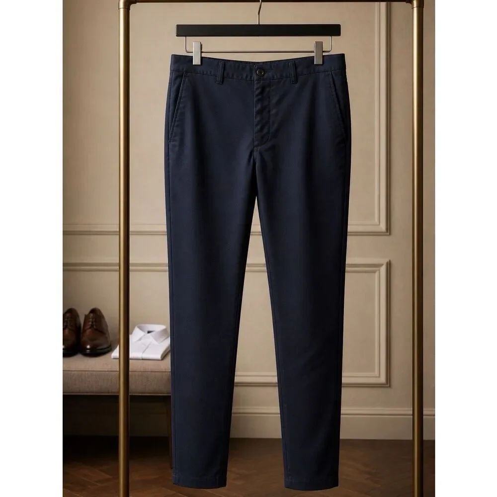 Lee Men's Dark Navy Total Relaxed Fit Pants 40Wx34L